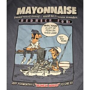 Jeff Foxworthy Redneck Words T Shirt Mayonnaise‎ Comic Humor XL
